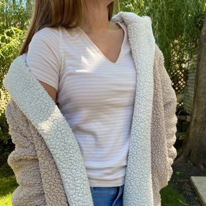 Sheep wool teddy jacket sweater